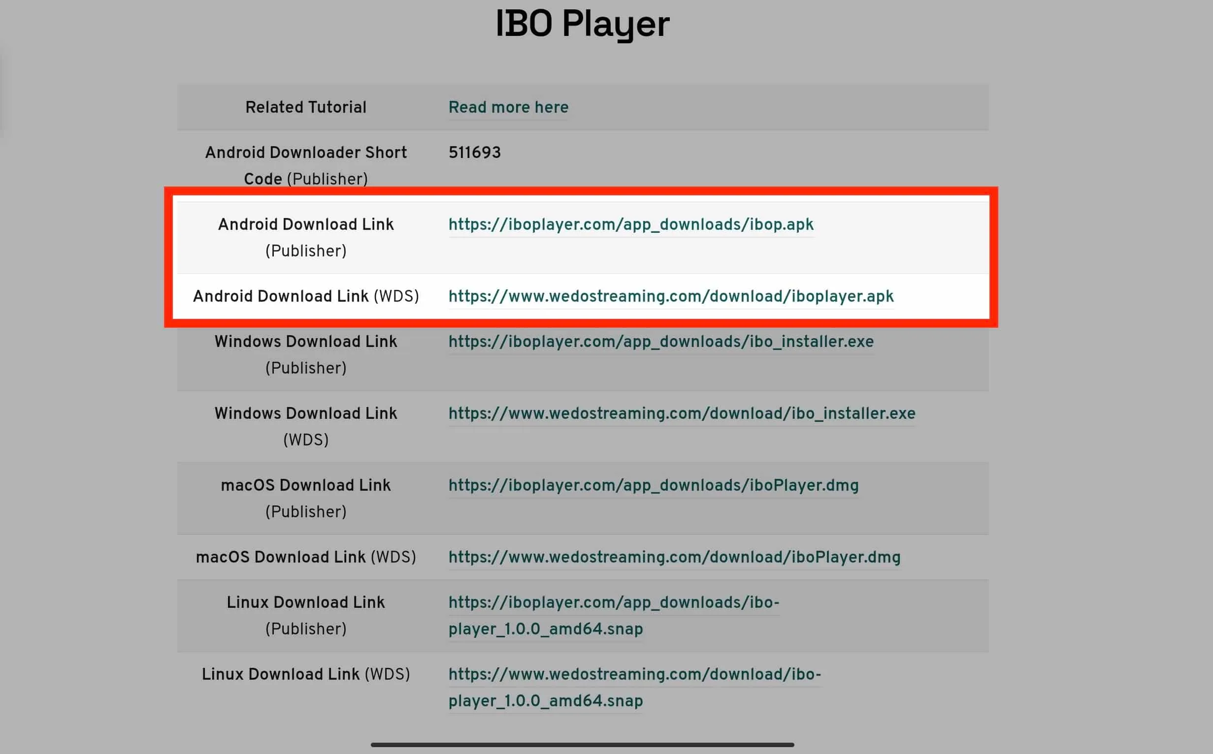 IBO Player su Android Tablet